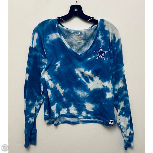 Top Long Sleeve By Fanatics In Blue, Size: M