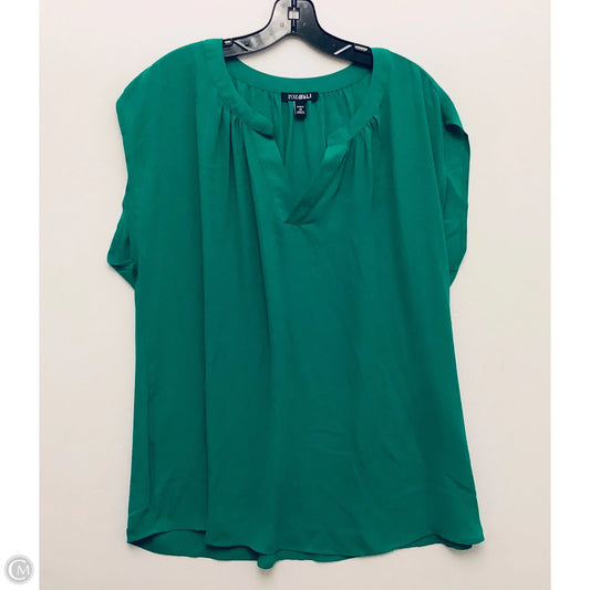 Top Sleeveless By Roz And Ali In Green, Size: 1x