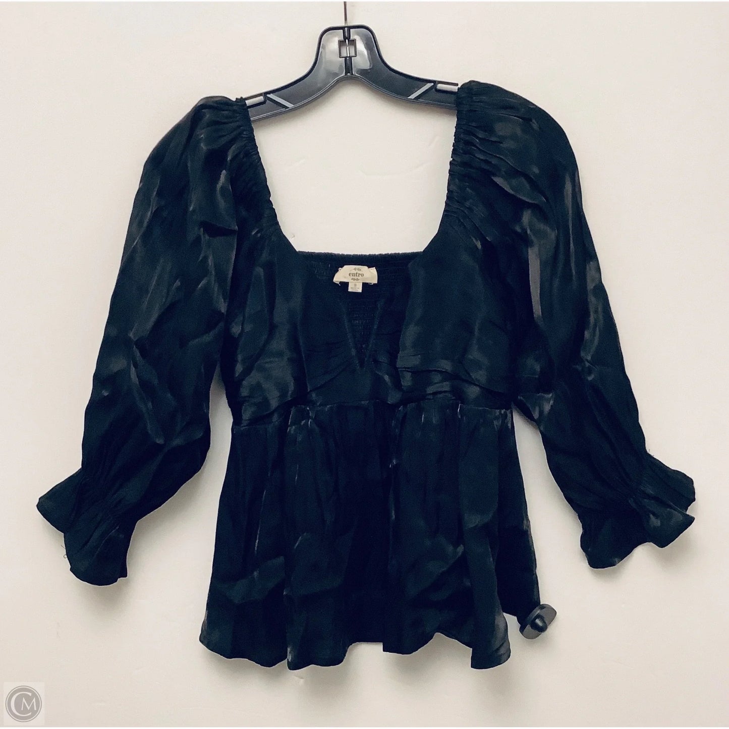 Top Long Sleeve By Entro In Black, Size: S