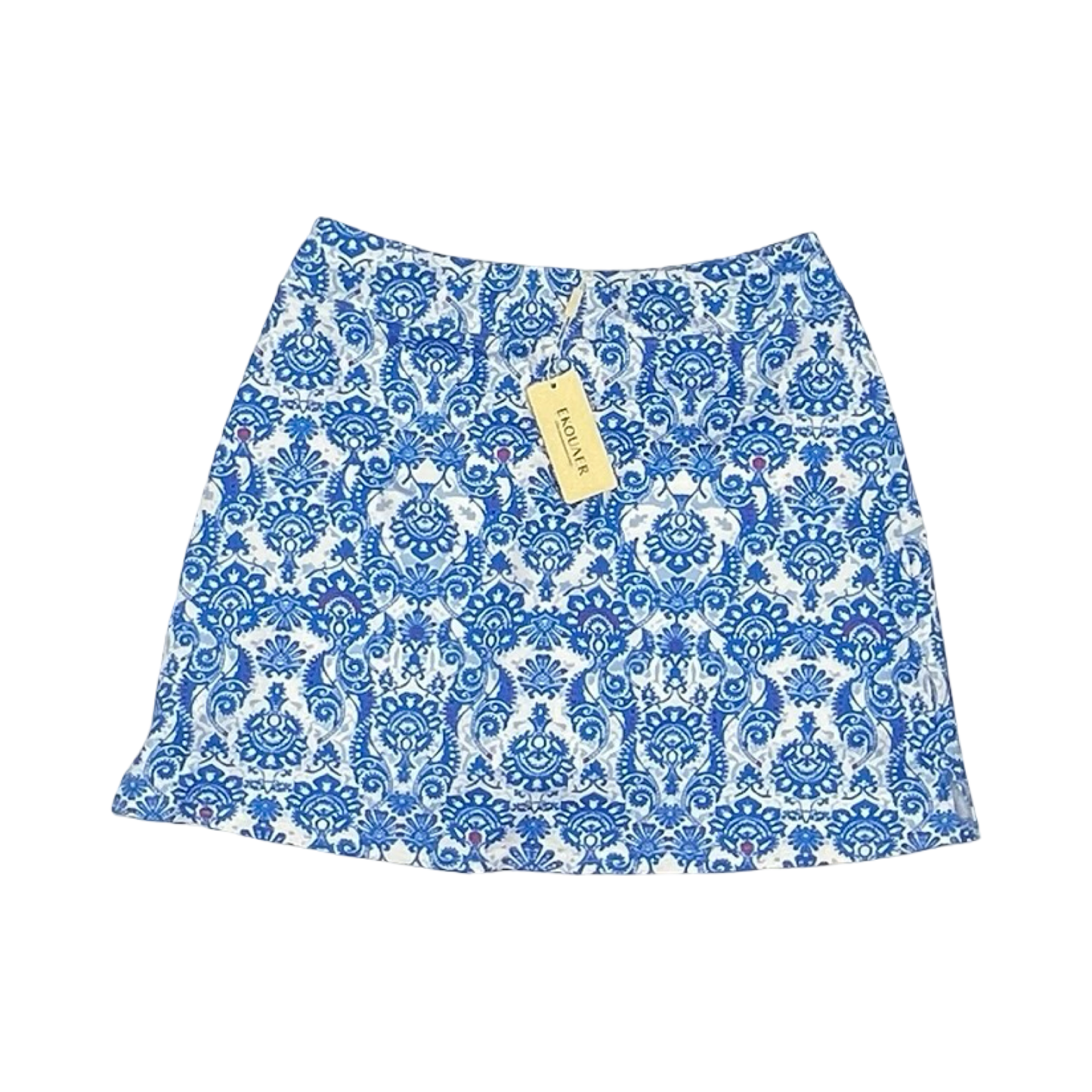 Skort By Ekouaer In Blue & White, Size:L