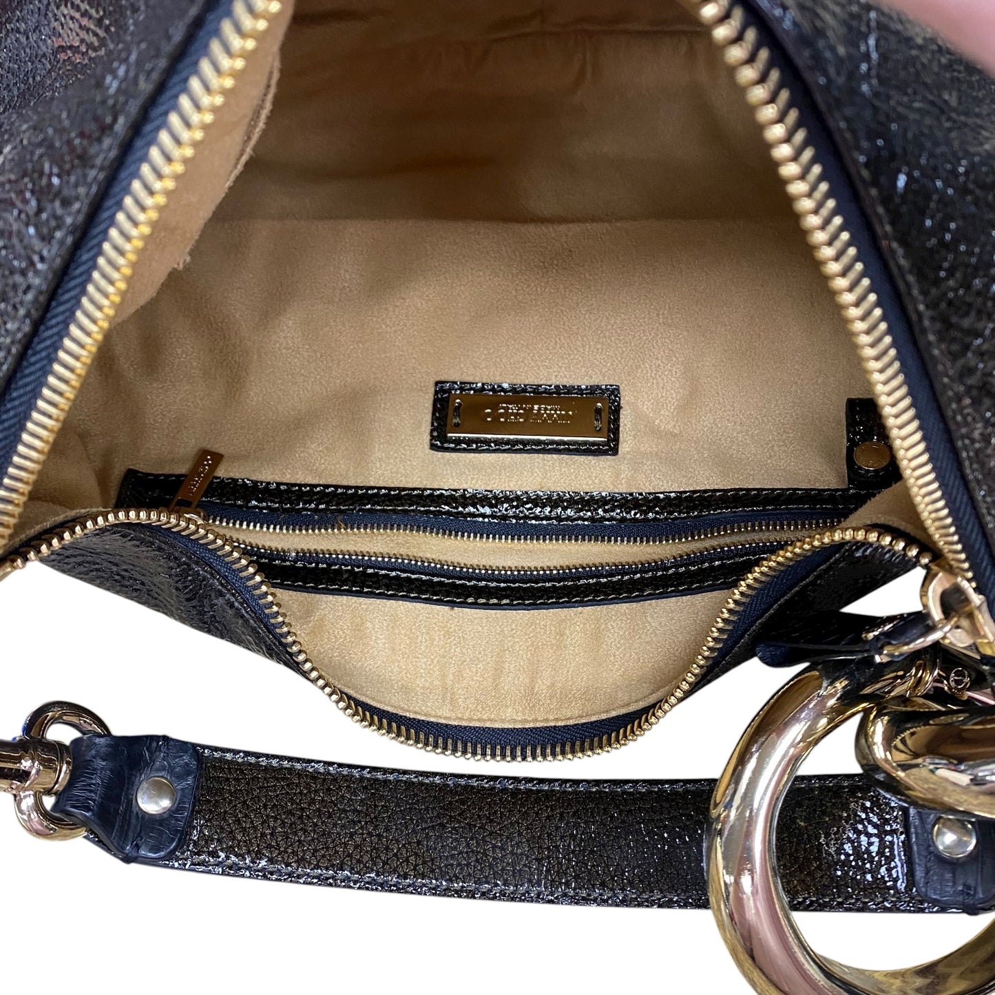 Handbag Luxury Designer By Jimmy Choo In Black, Size:Small