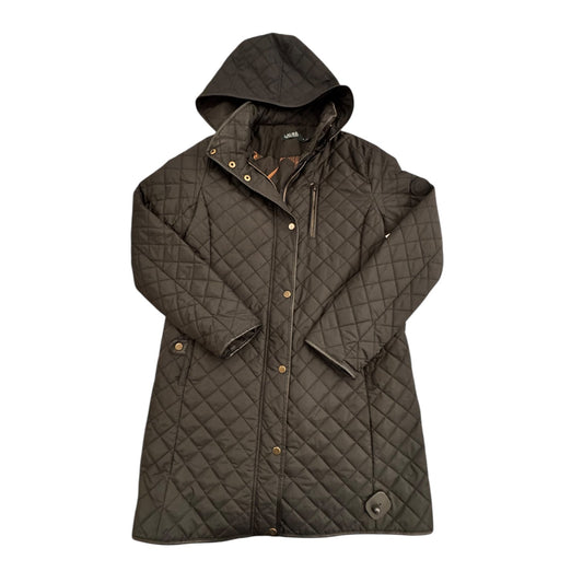 Jacket Puffer & Quilted By Lauren By Ralph Lauren In Black, Size:M