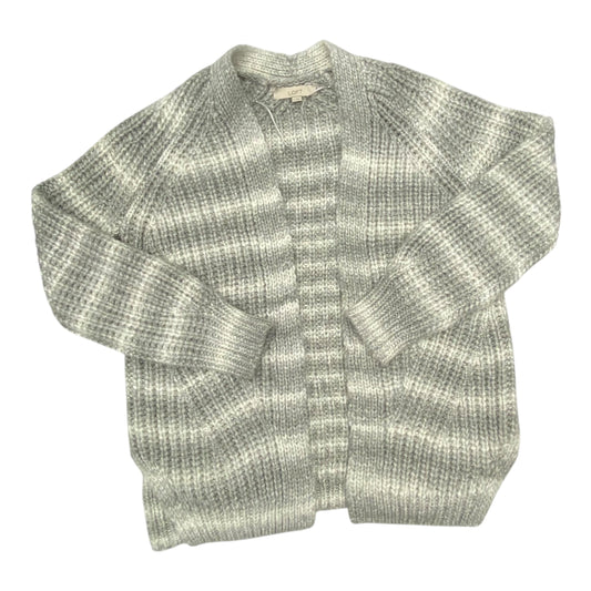 Sweater Cardigan By Loft In Grey, Size:M