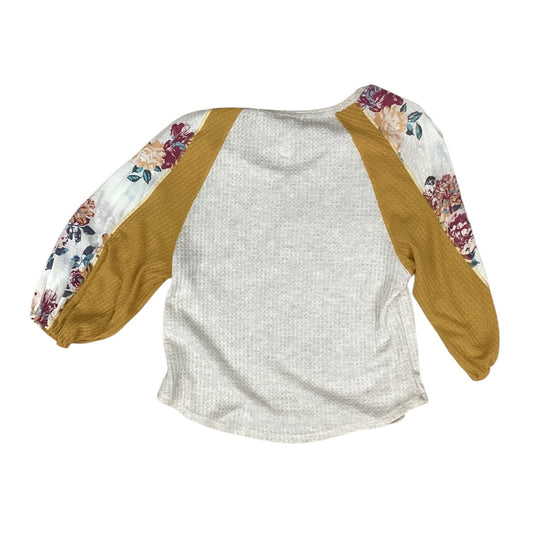 Top 3/4 Sleeve By Eyeshadow In Cream & Yellow, Size:M