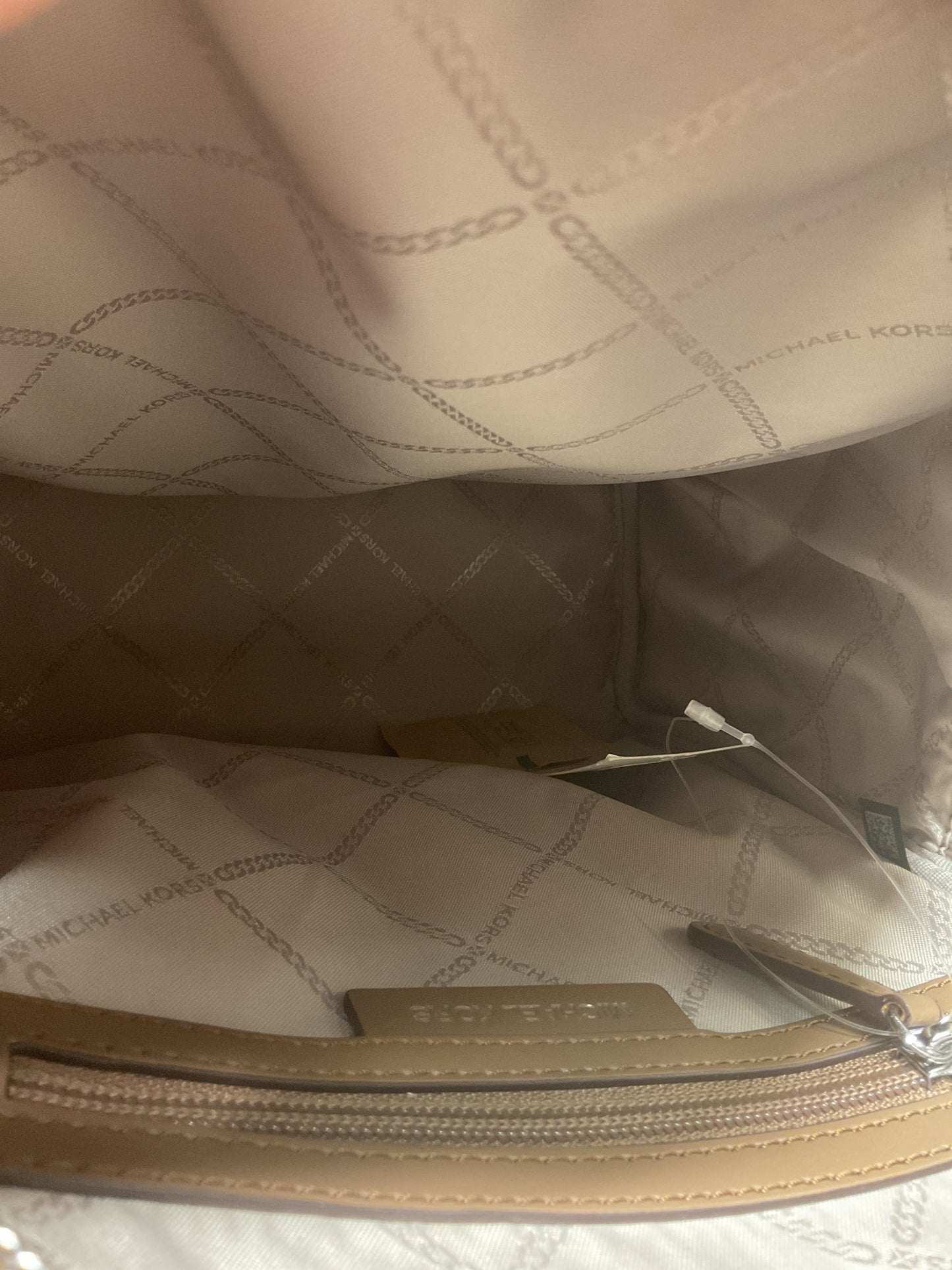 Backpack Designer By Michael Kors In Brown & White, Size:Medium
