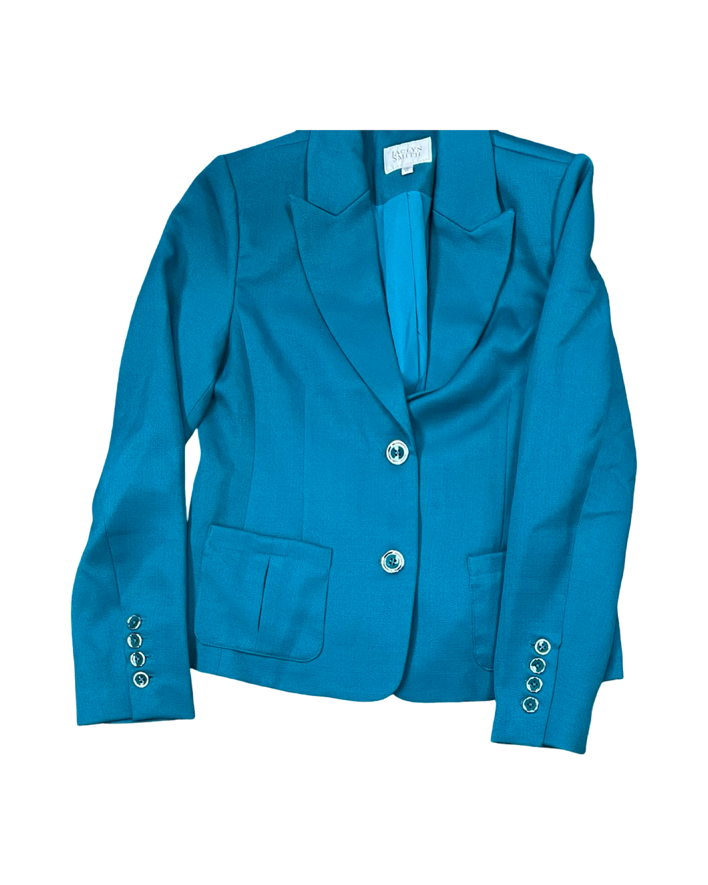 Blazer By Jaclyn Smith In Teal, Size:Sp