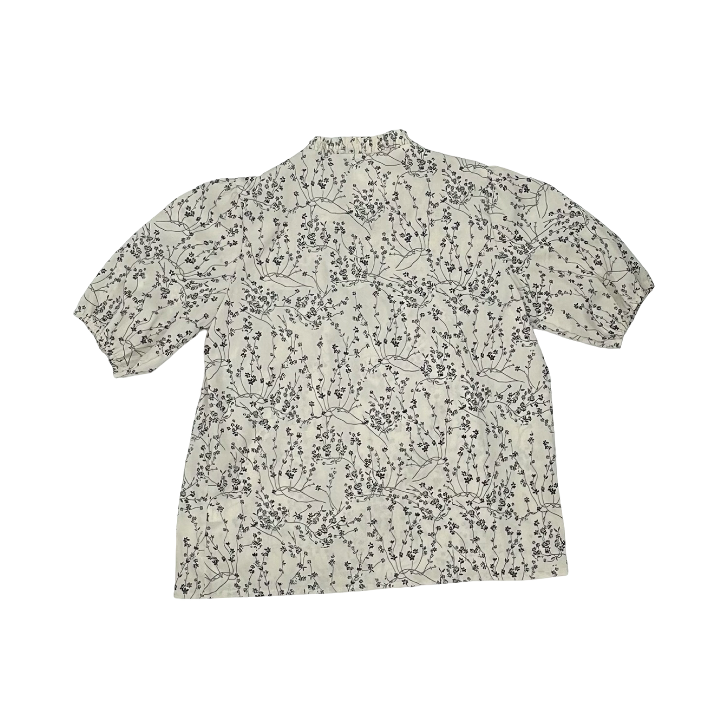 Blouse Ss By Cmf In Black & Cream, Size:L