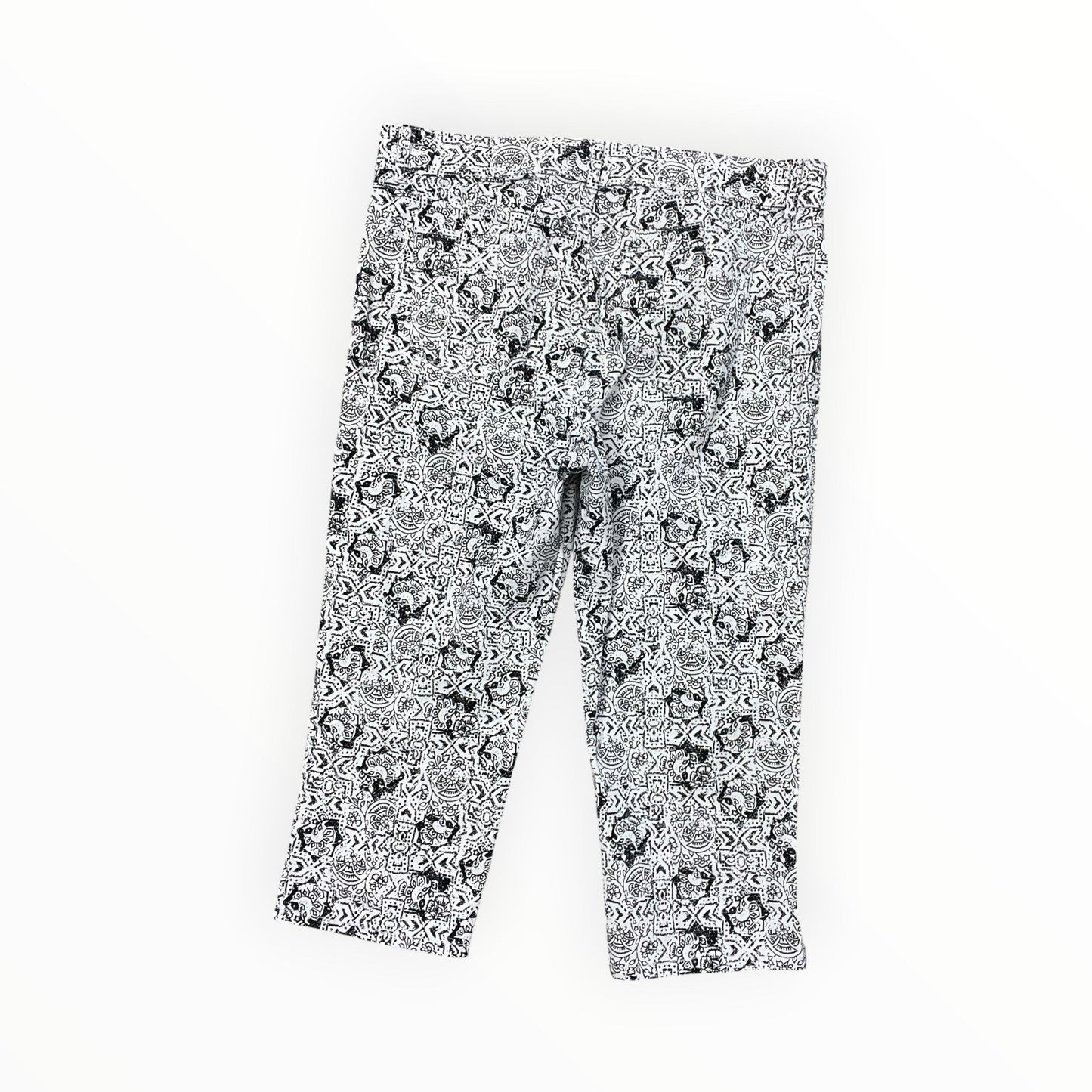 Pants Cropped By Gloria Vanderbilt In Black & White, Size:18