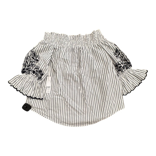 Top 3/4 Sleeve By Chicos In Striped Pattern, Size:M