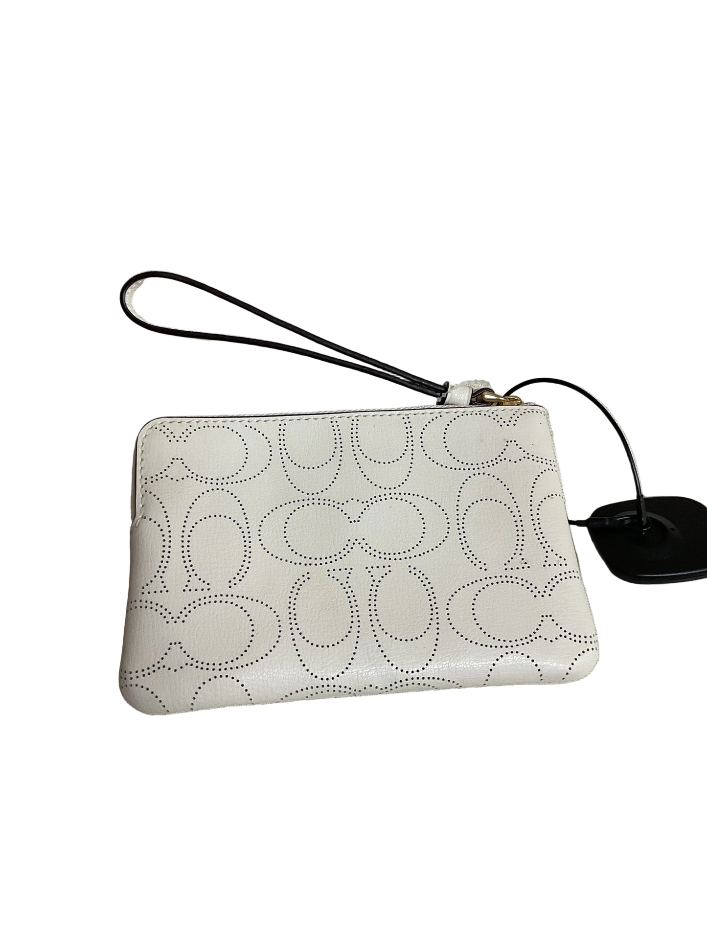 Wristlet Designer By Coach In White, Size:Small
