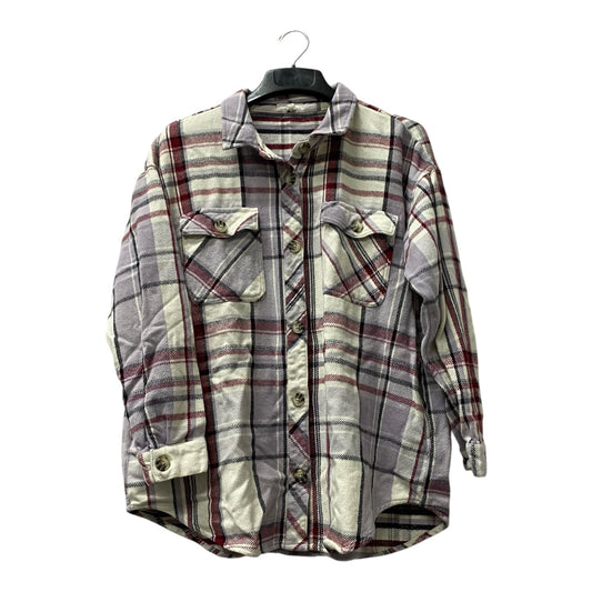 Jacket Shirt By Maurices In Purple, Size:Xl