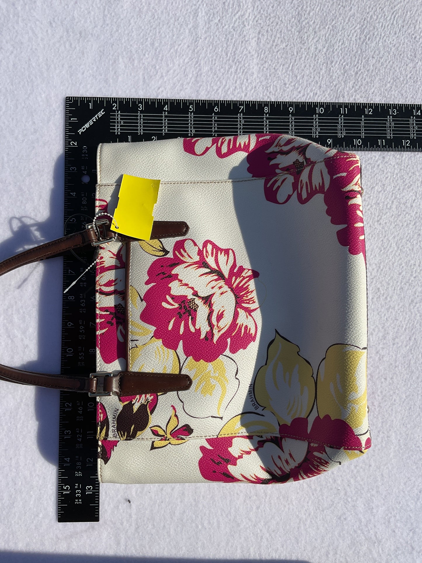 Handbag Designer By Brahmin In Floral Print, Size:Medium