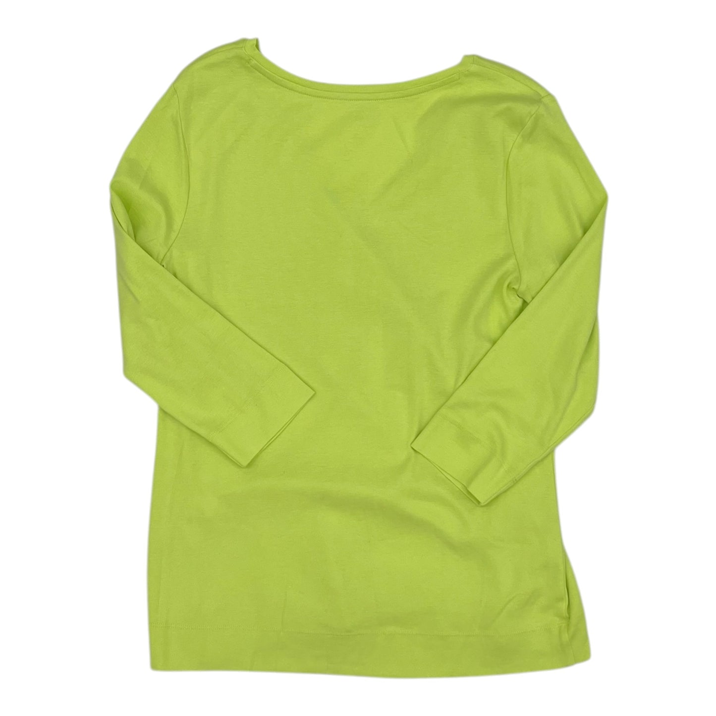 Top 3/4 Sleeve By Chicos In Green, Size:M