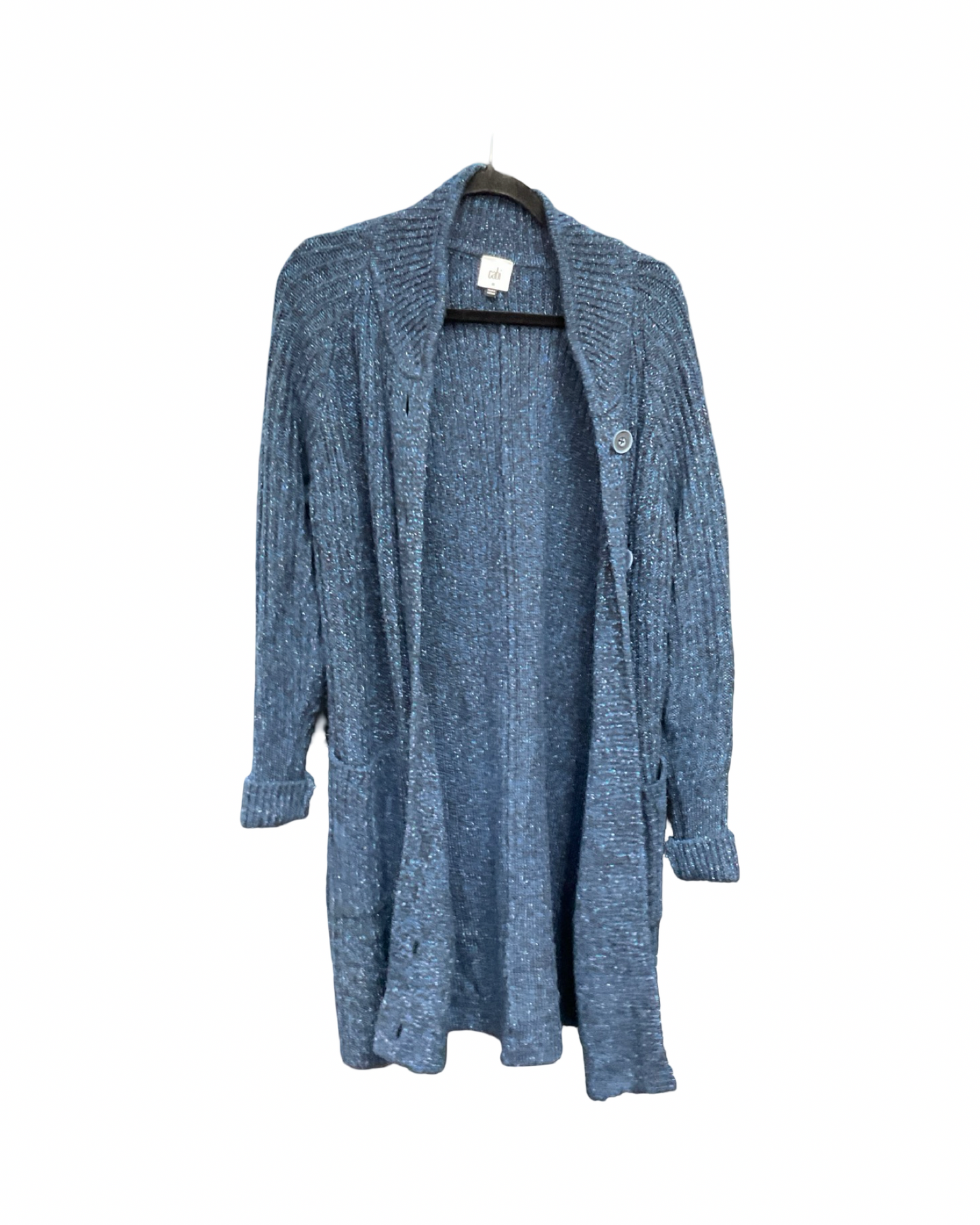 Sweater Cardigan By Cabi In Blue, Size:M
