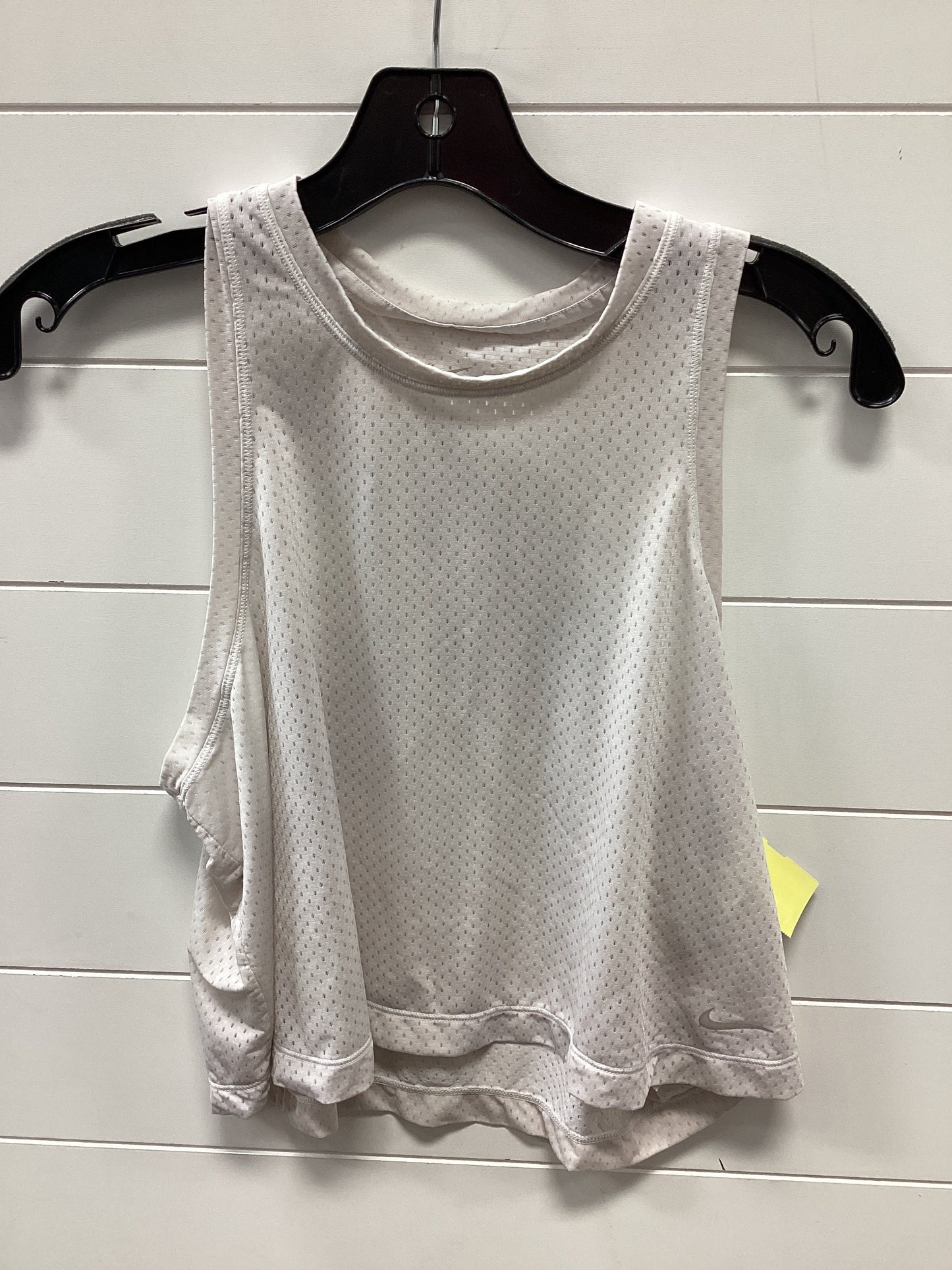 Athletic Tank Top By Nike Apparel In Cream, Size:M