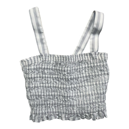Top Sleeveless By J. Crew In Grey & White, Size:Xs