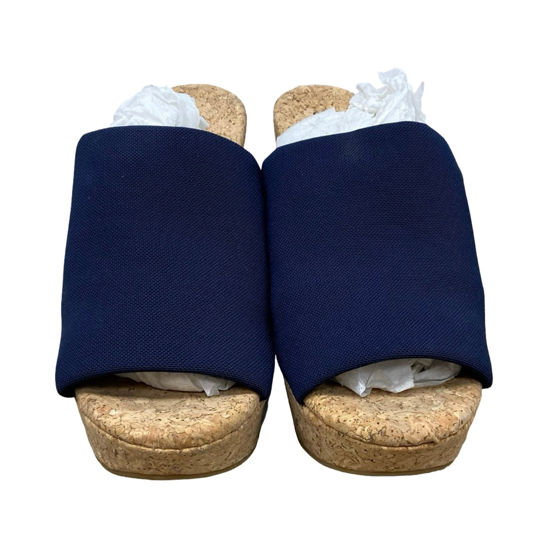 Sandals Heels Wedge By Lucky Brand In Navy, Size:7.5