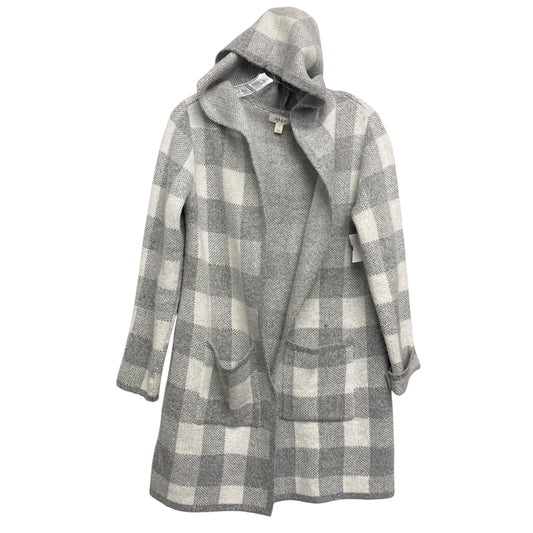 Sweater Cardigan By Style And Company In Grey & White, Size:L