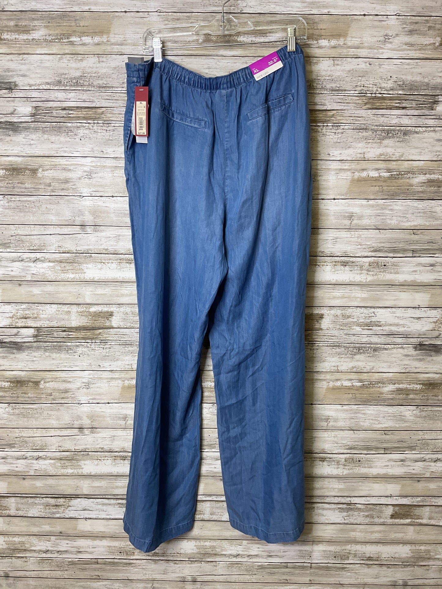 Pants Wide Leg By Merona In Blue, Size:Xl