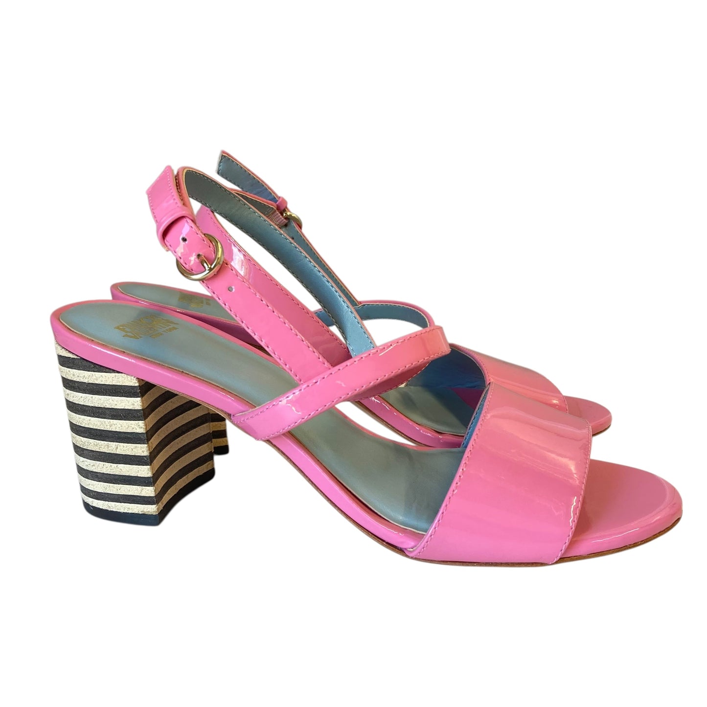 Sandals Heels Block By Frances Valentine In Pink, Size:6