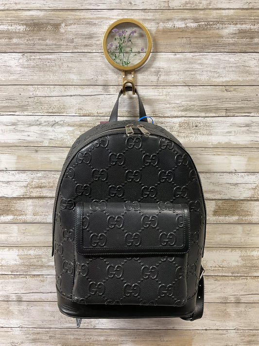 Backpack Luxury Designer By Gucci In Black, Size:Large