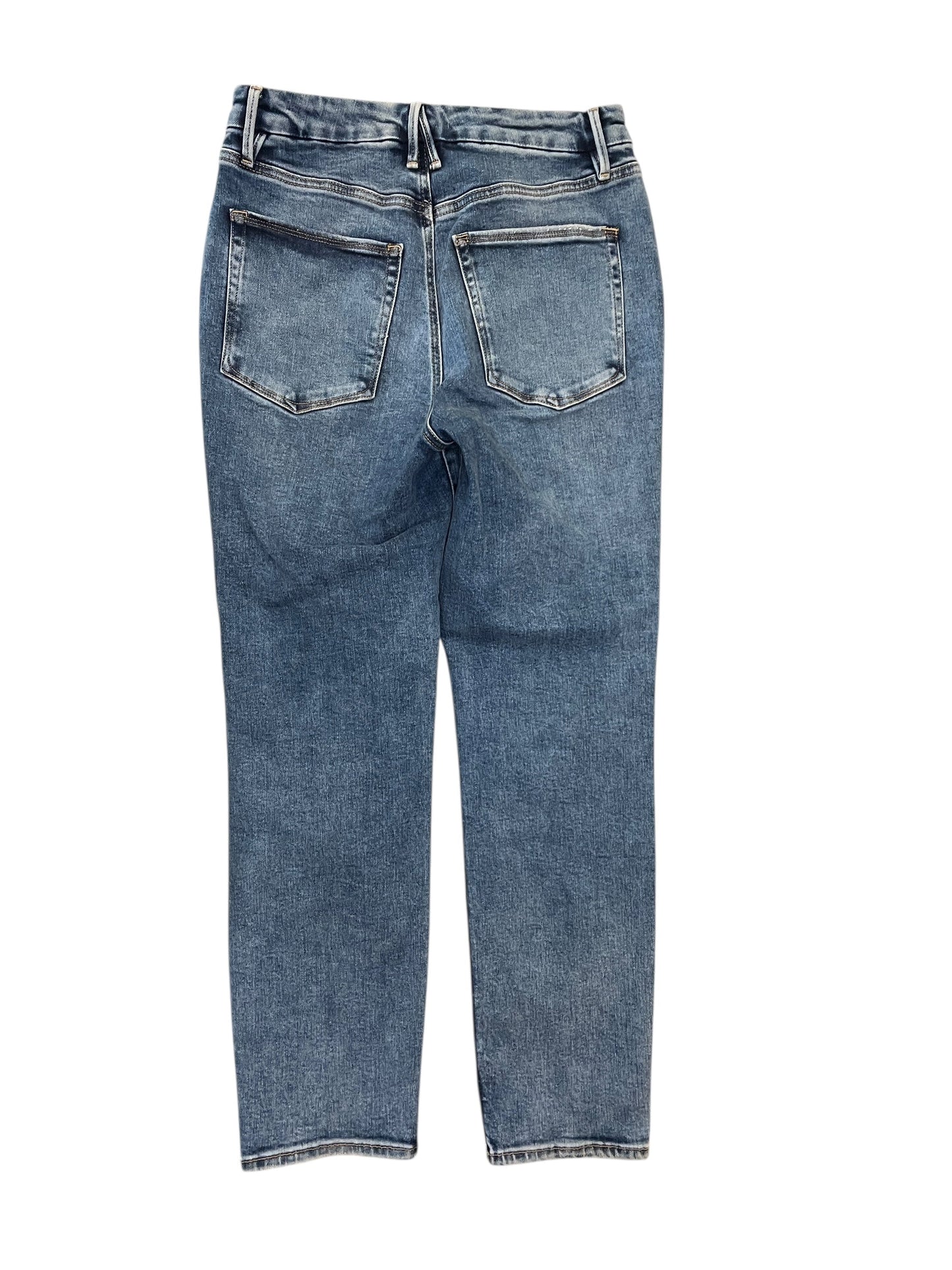 Jeans Straight By Good American In Blue Denim, Size:10