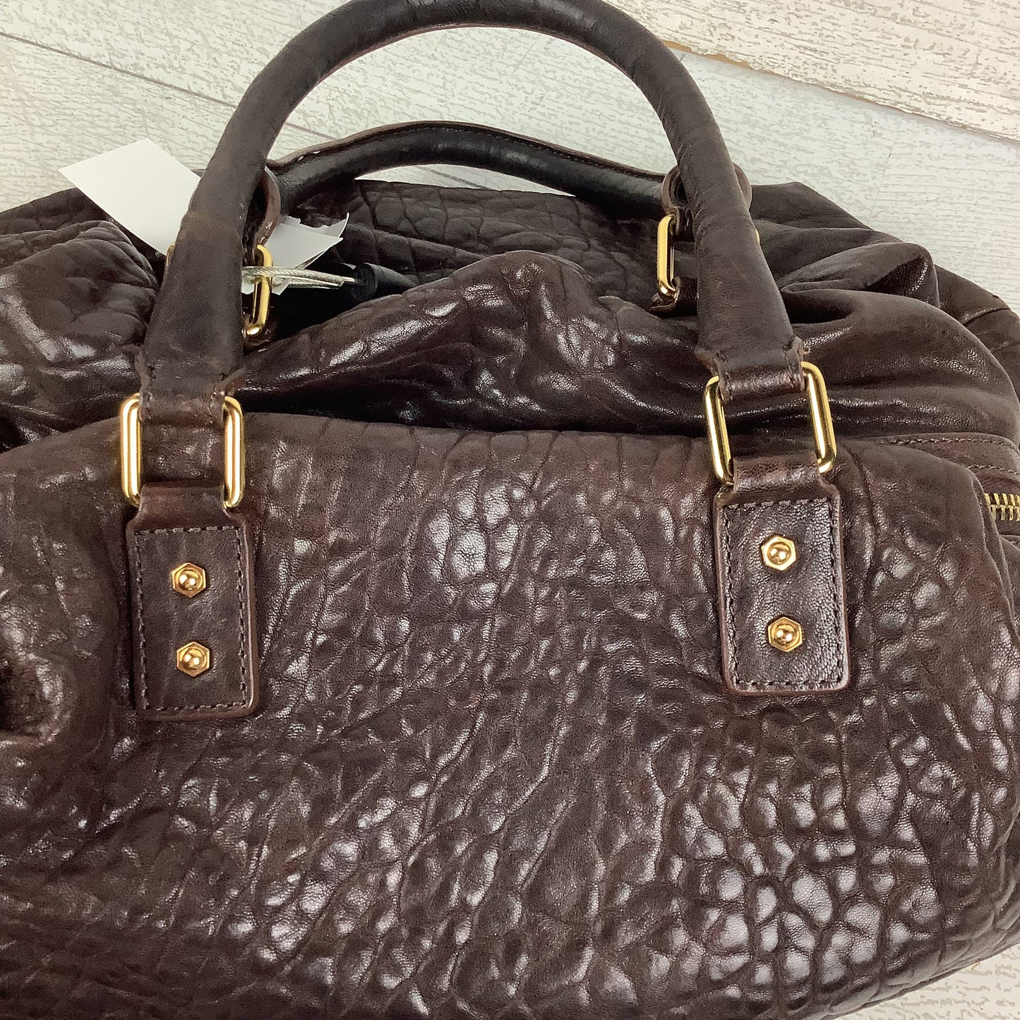 Handbag Leather By Cmb, Size: Medium