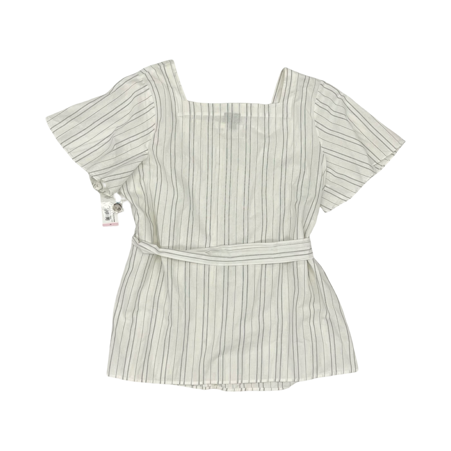 Blouse Ss By Ana In White, Size:1X