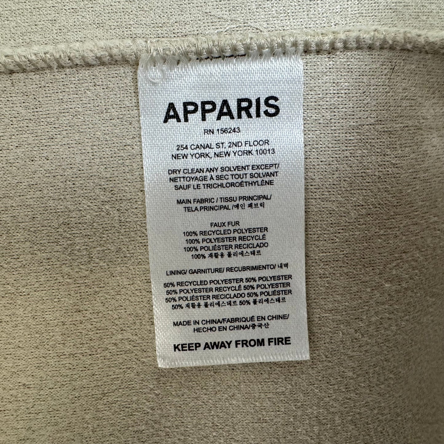 Blair Faux Fur Coat In By Apparis In Latte, Size: XL
