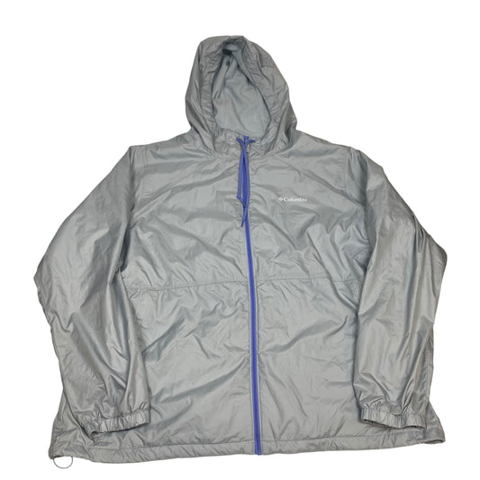 Jacket Windbreaker By Columbia In Grey, Size:2X