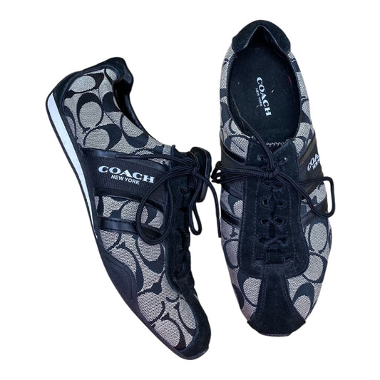 Shoes Designer By Coach In Black & Grey, Size:7.5