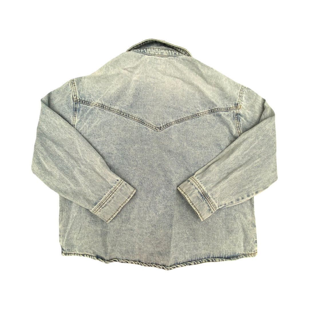 Jacket Denim By Kensie In Blue Denim, Size:M