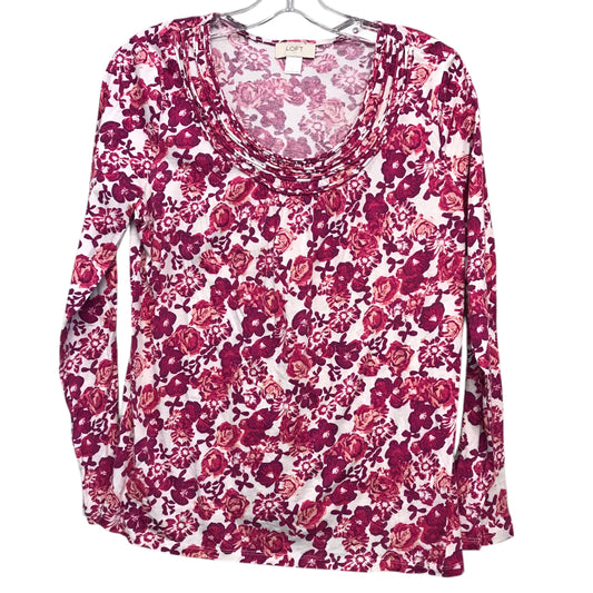 Top Ls By Loft In Floral Print, Size:L