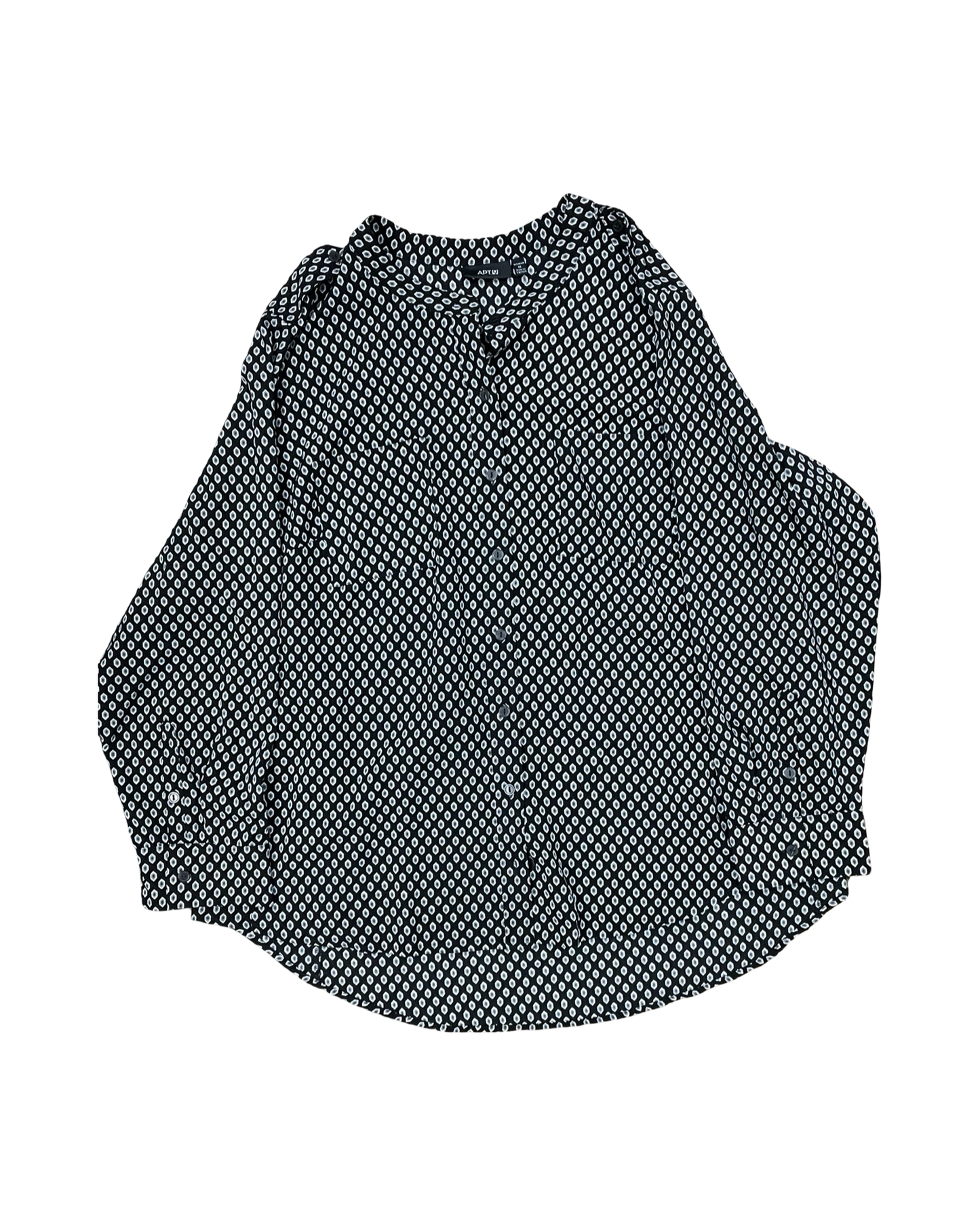 Top Ls By Apt 9 In Black & White, Size:1X