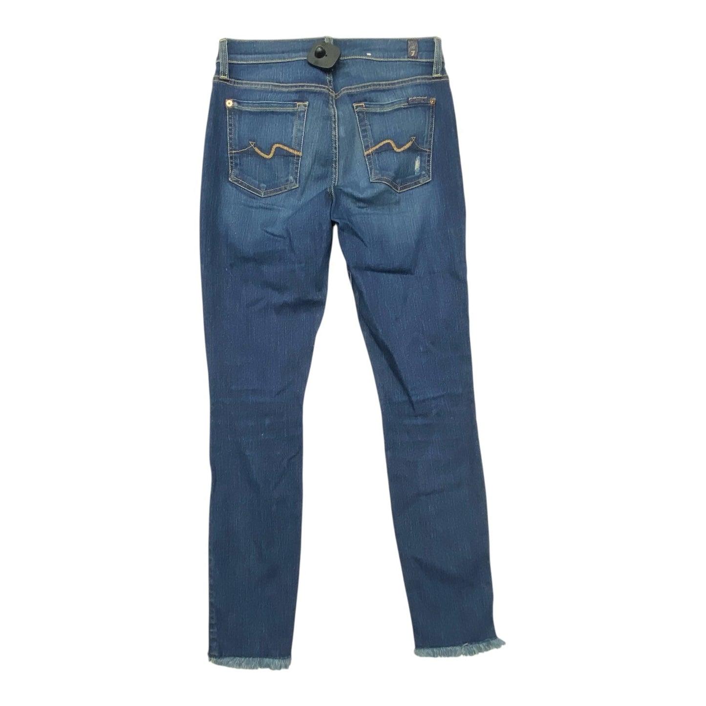 Jeans Skinny By 7 For All Mankind In Blue Denim, Size:2