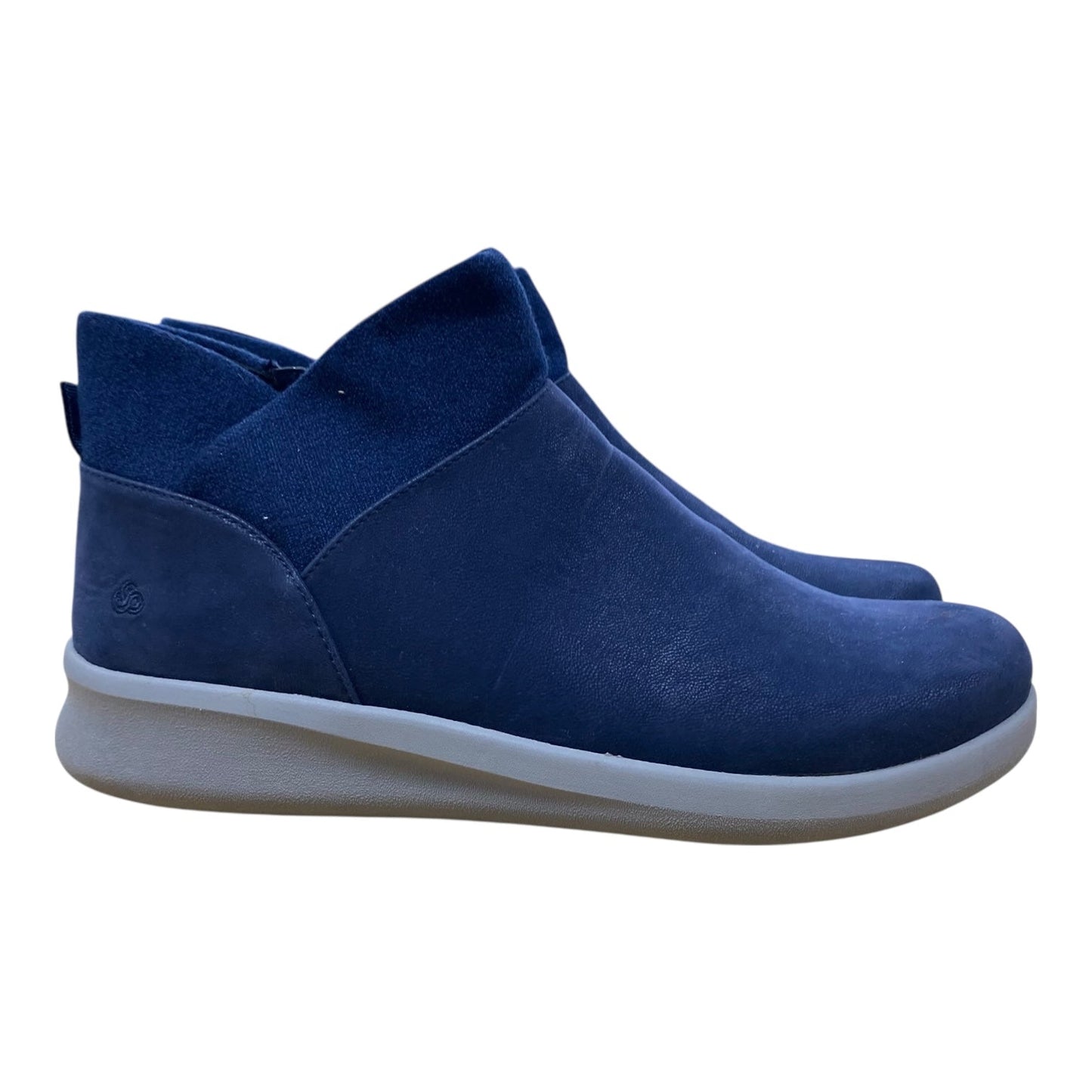 Boots Ankle Flats By Clarks In Blue, Size:12