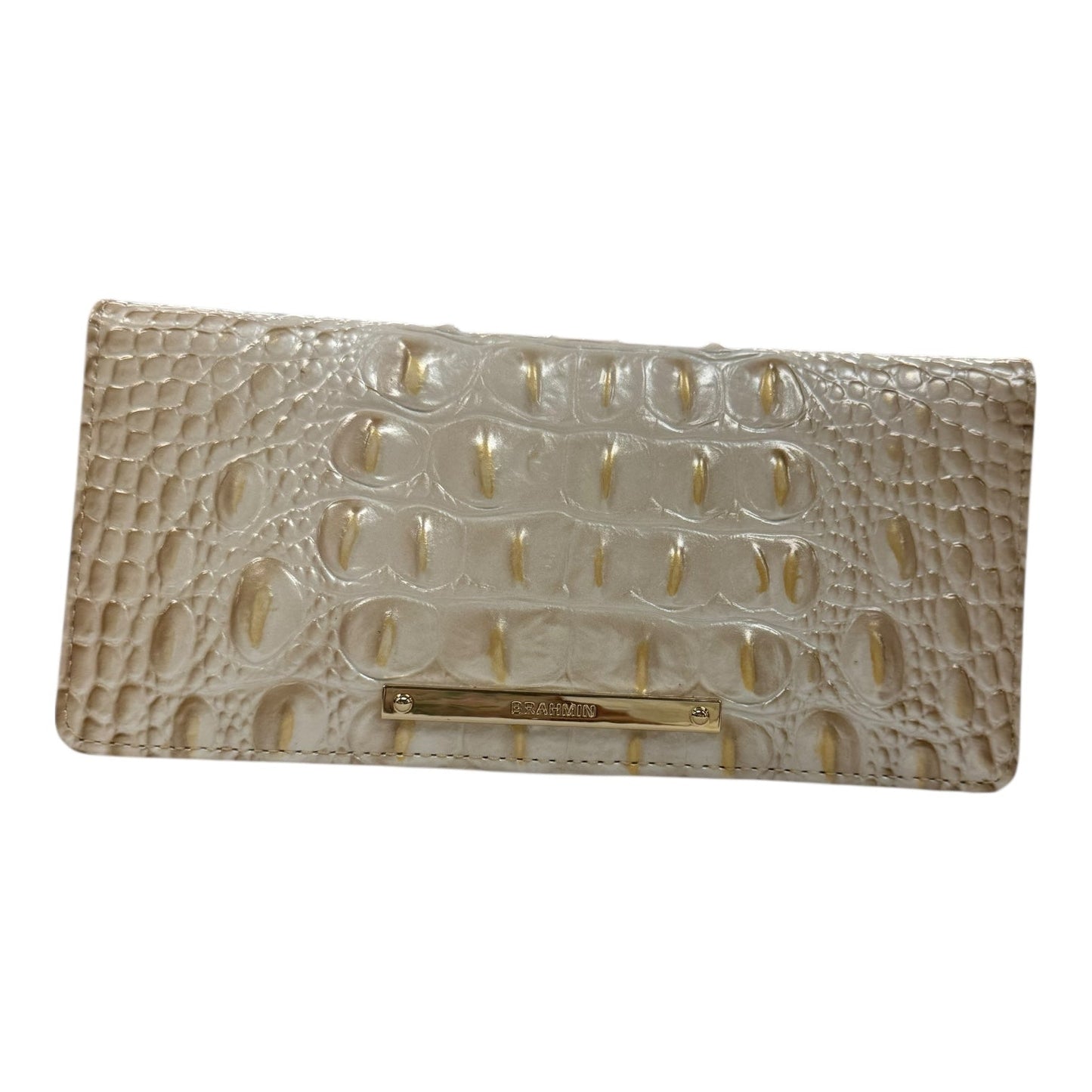 Wallet  Designer By Brahmin In Ivory, Size:Large