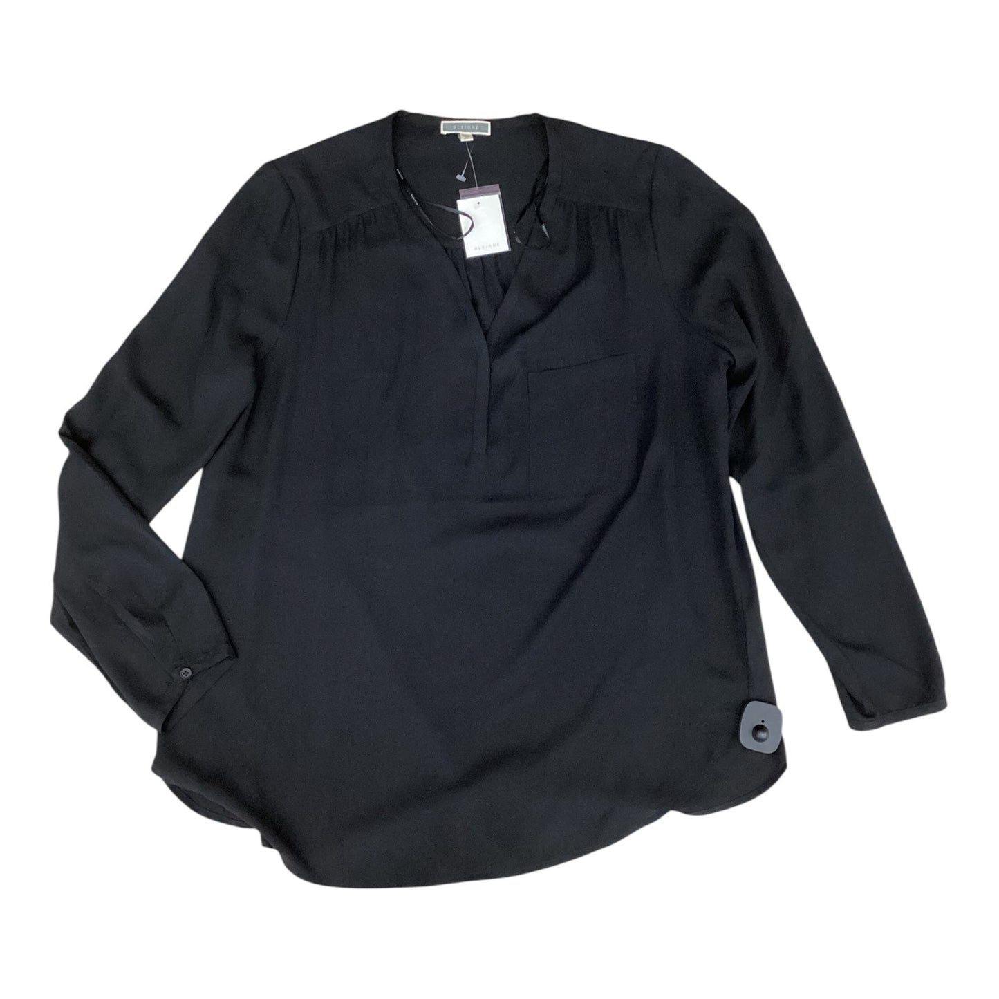 Blouse Ls By Pleione In Black, Size:Xl