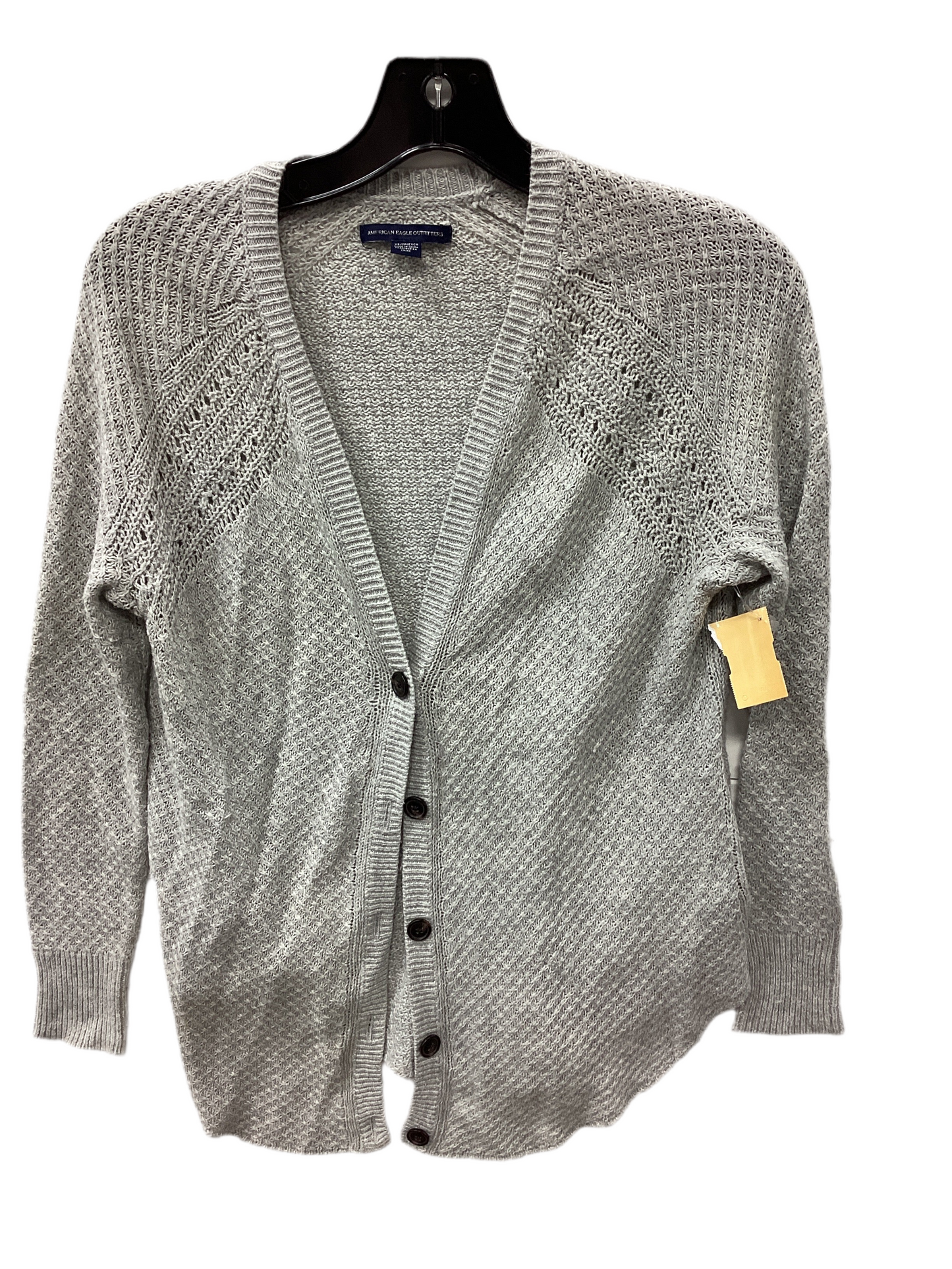 Sweater Cardigan By American Eagle In Grey, Size:Xs