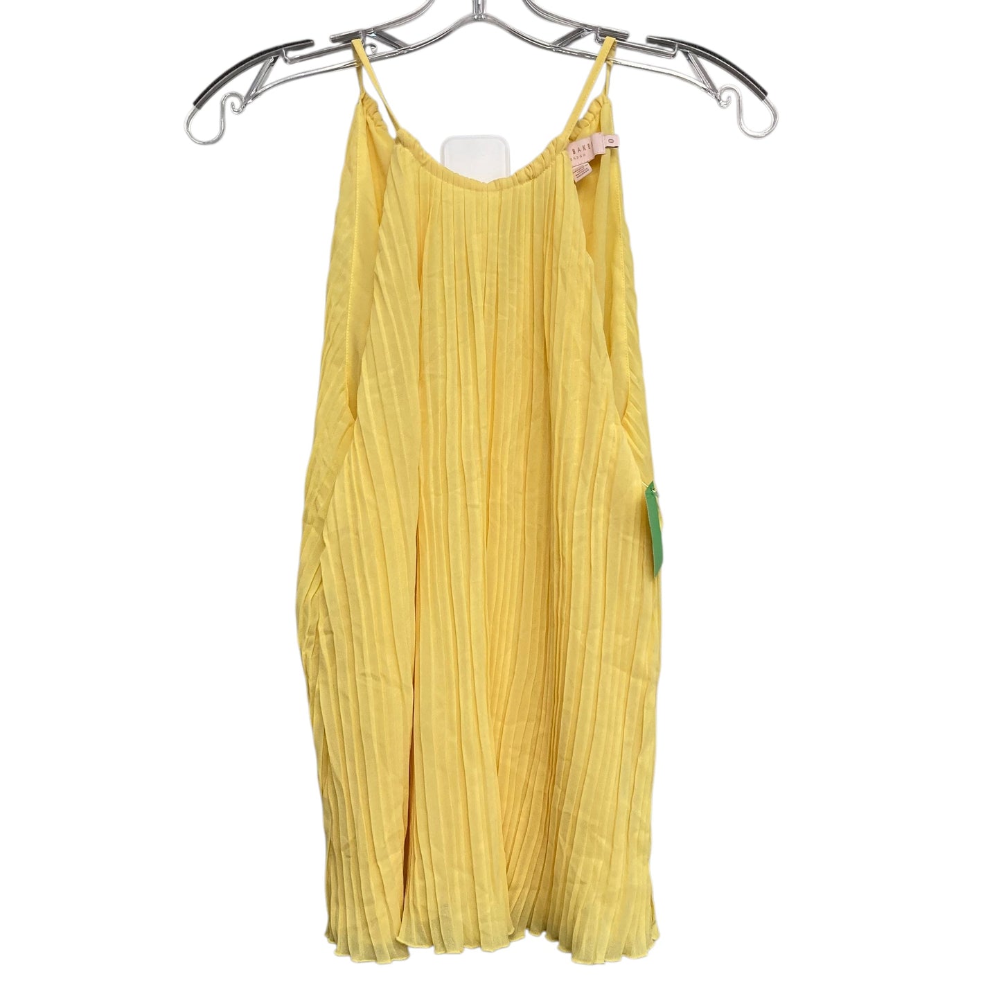 Top Sleeveless By Ted Baker In Yellow, Size:Xs