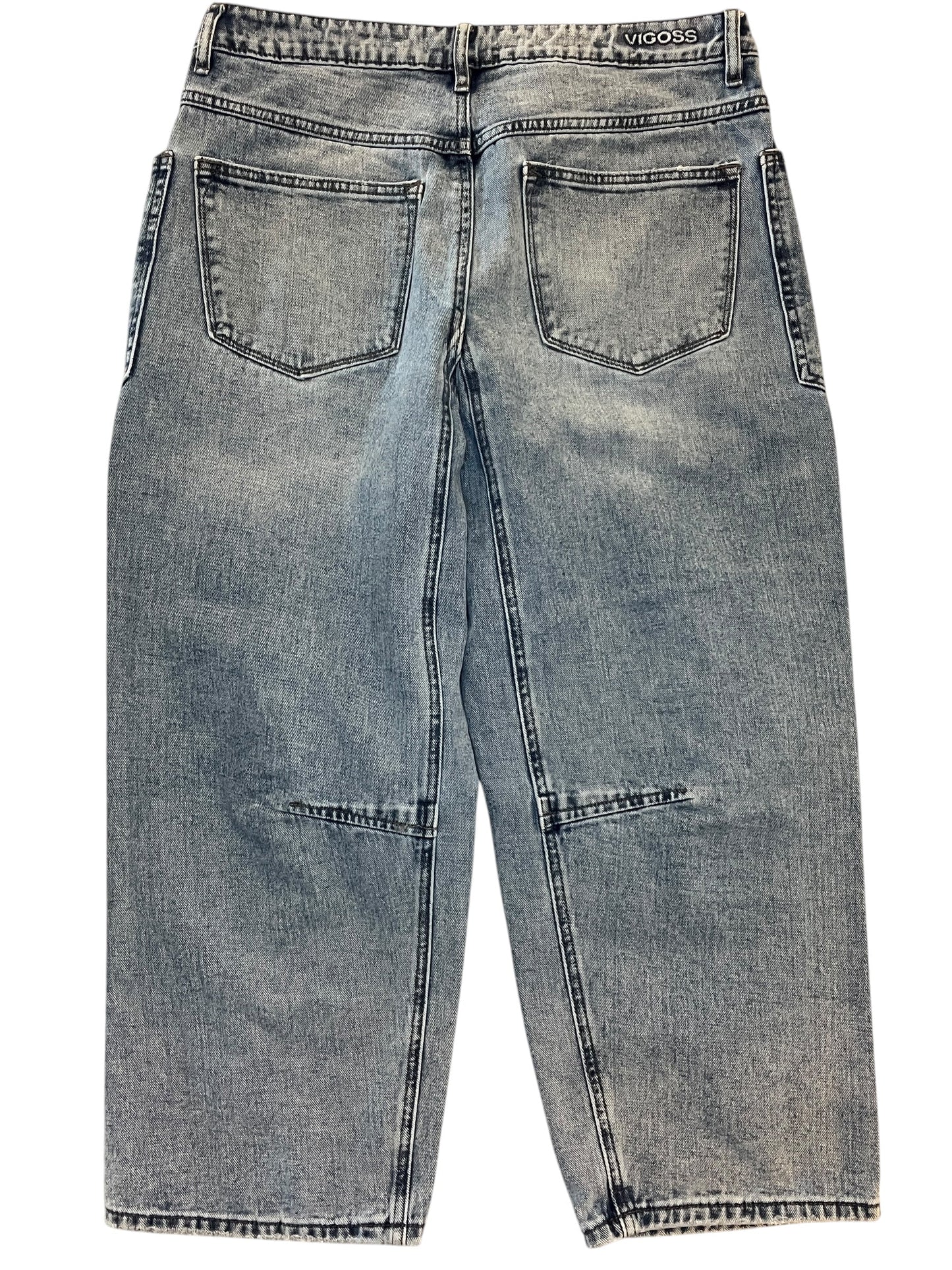 Jeans Wide Leg By Vigoss In Blue Denim, Size:8