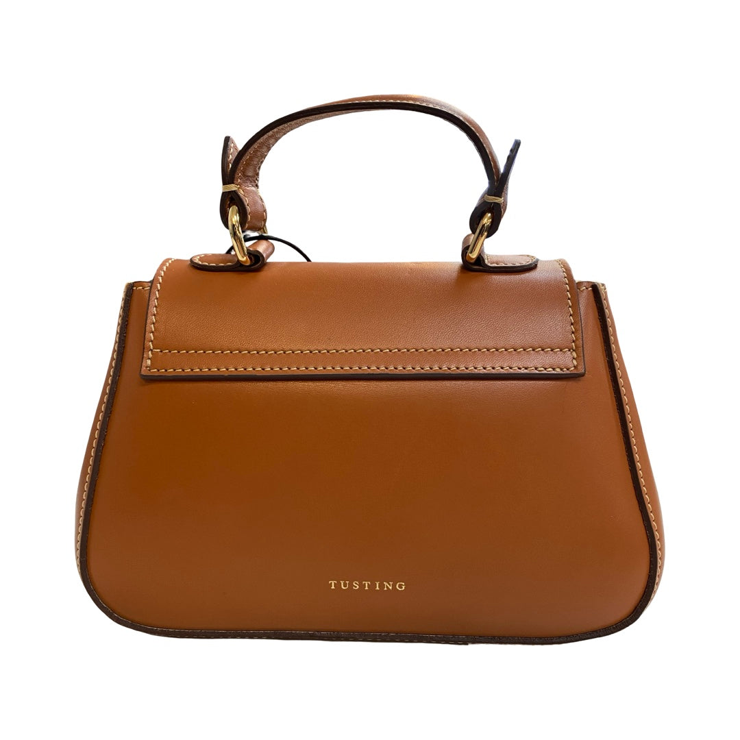 Handbag Leather By Cmb In Brown, Size:Small