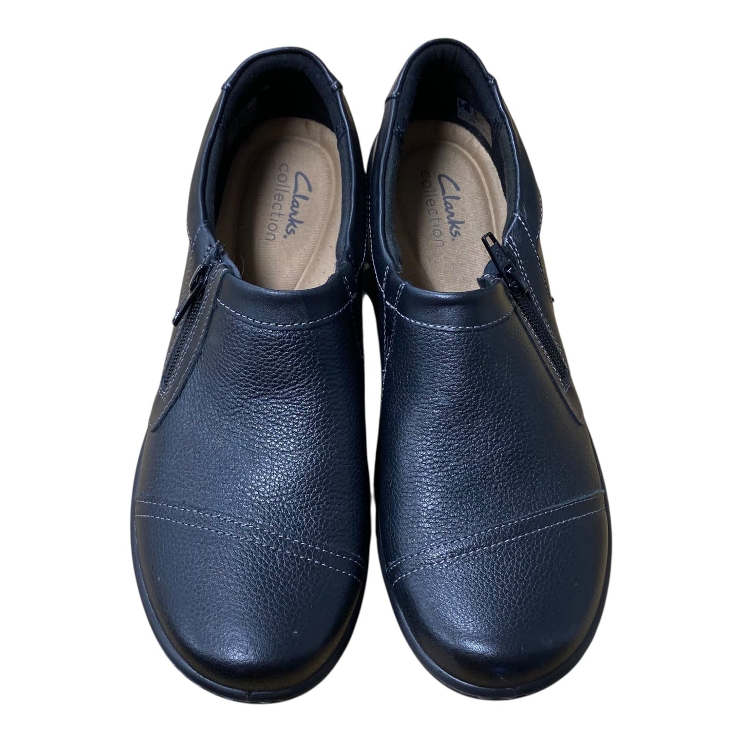 Shoes Flats By Clarks In Black, Size:10