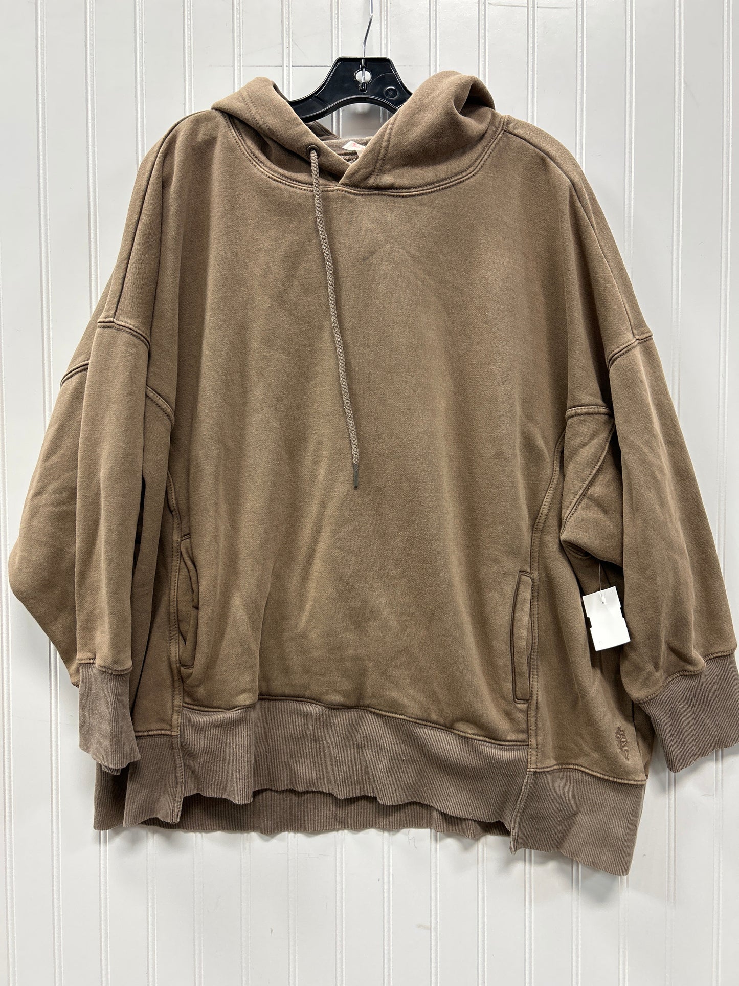 Sweatshirt Hoodie By Free People In Brown, Size:M