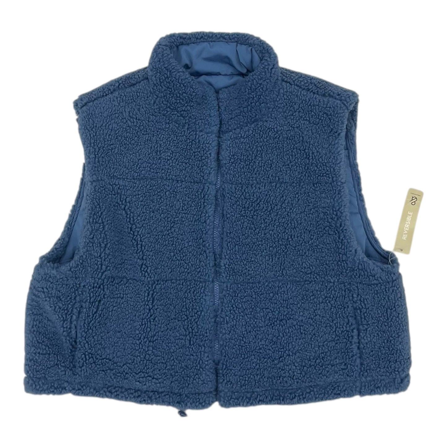 Vest Faux Fur & Sherpa By Thread And Supply In Blue, Size:L