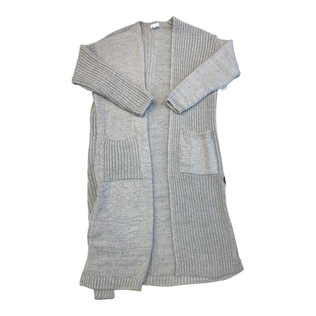 Sweater Cardigan By Top Shop In Grey, Size:4