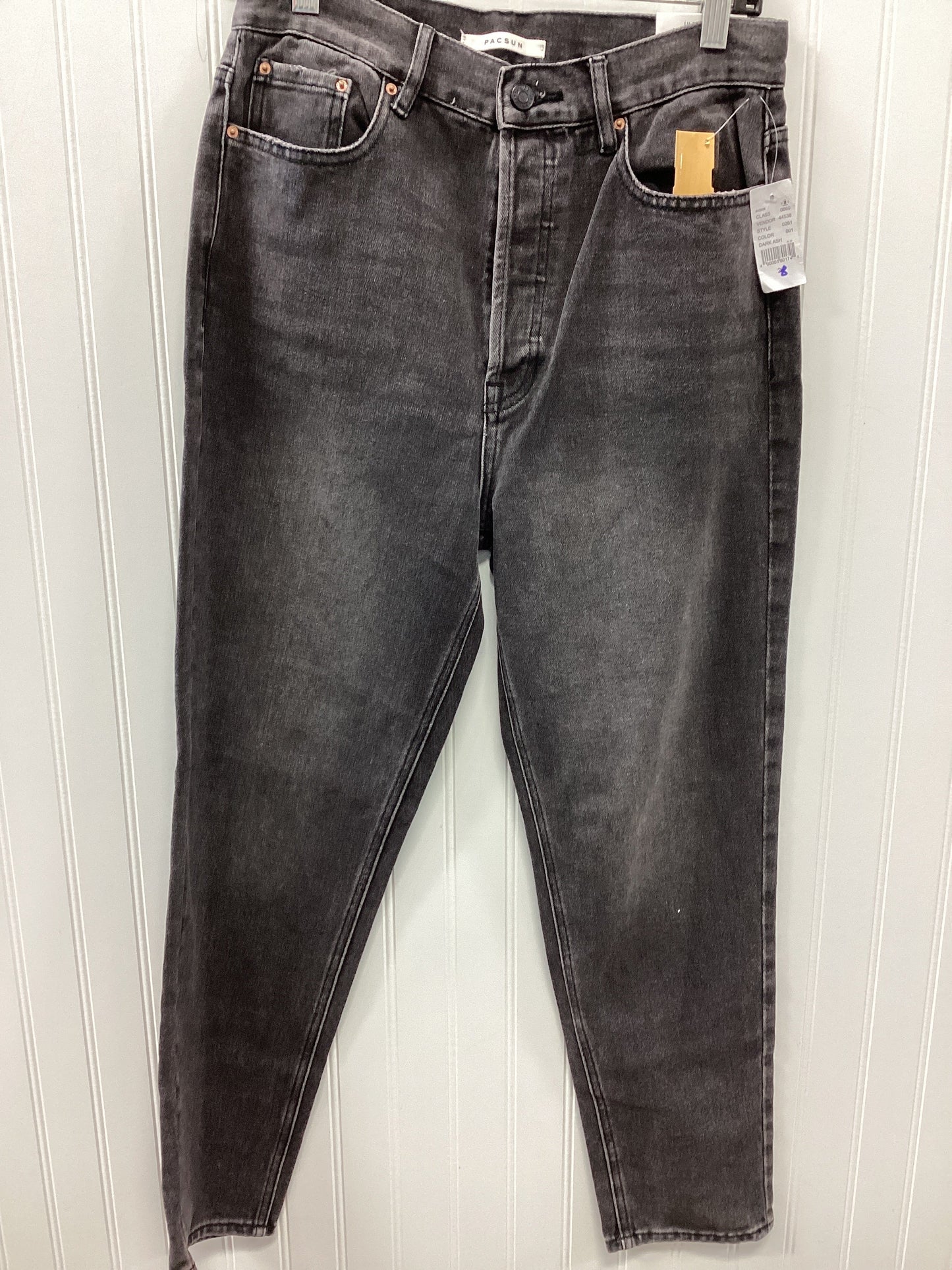 Jeans Straight By Pacsun In Black Denim, Size:6