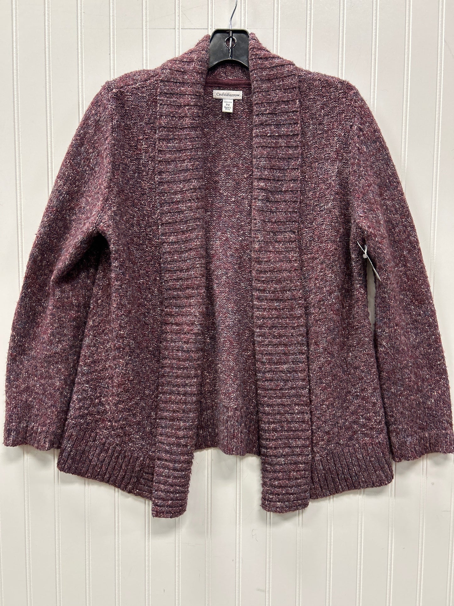 Sweater Cardigan By Croft And Barrow In Purple, Size:Mp