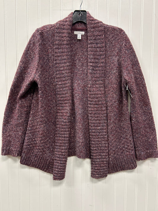 Sweater Cardigan By Croft And Barrow In Purple, Size:Mp