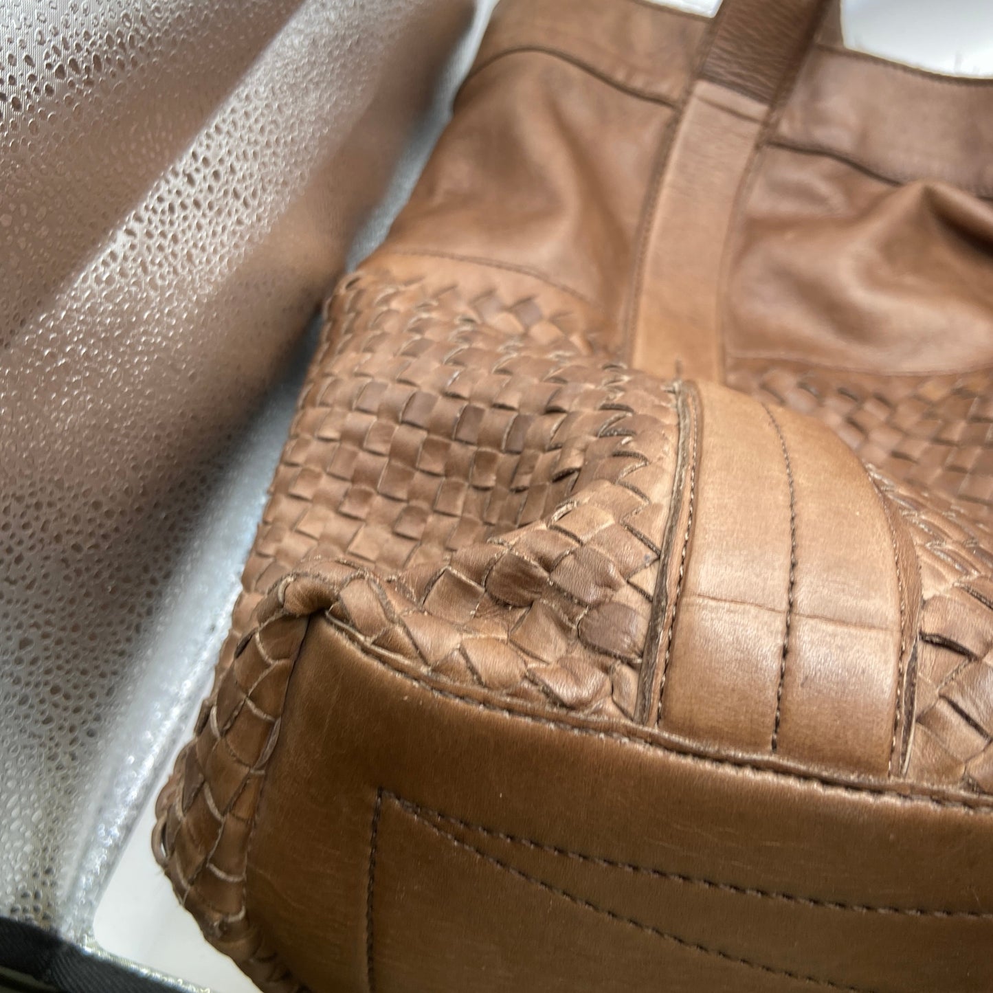 Tote Leather By Valentina, Size: Large